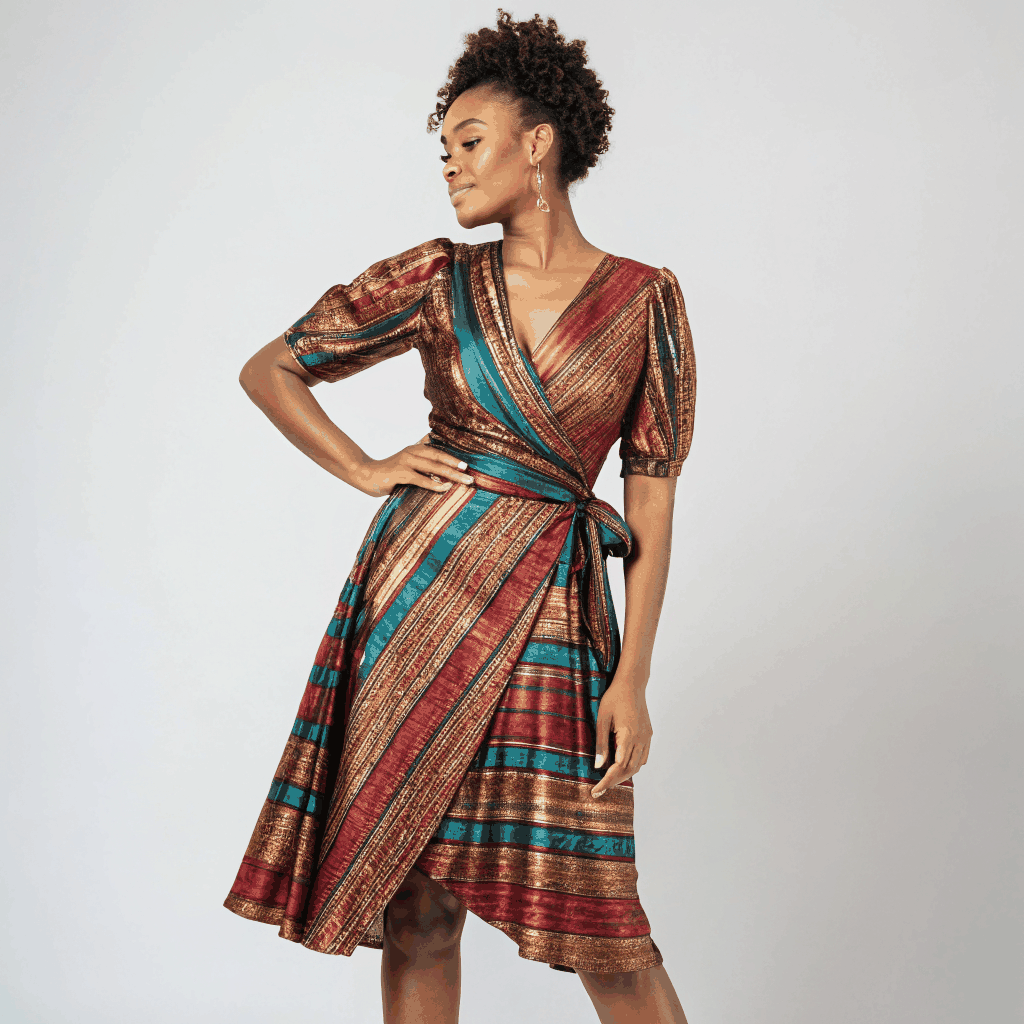 Modern Kente Wrap Skirt – Bold & Comfortable